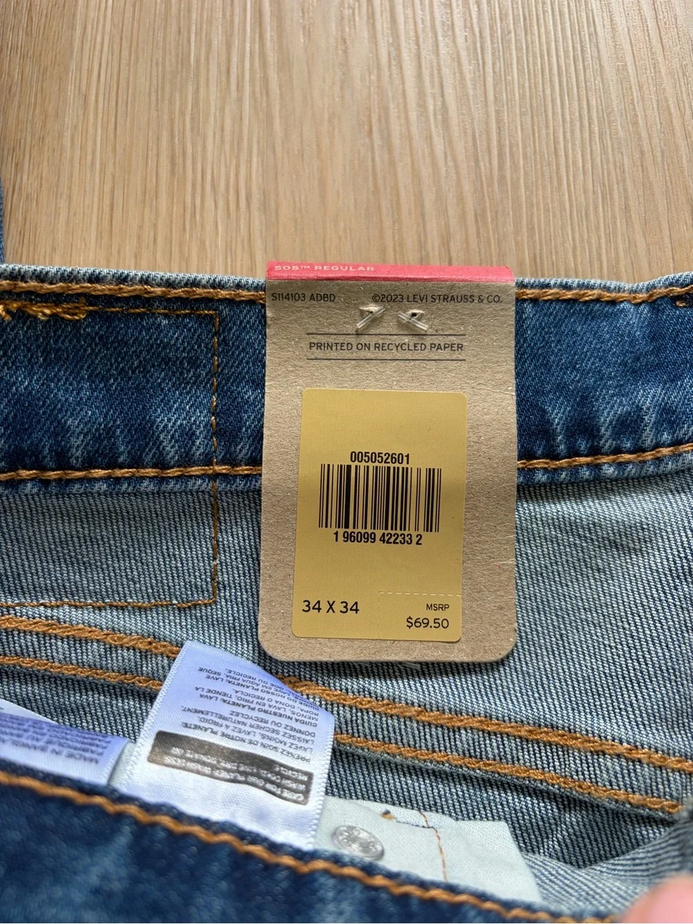 Levi's Men’s Medium Blue Straight Leg Jeans